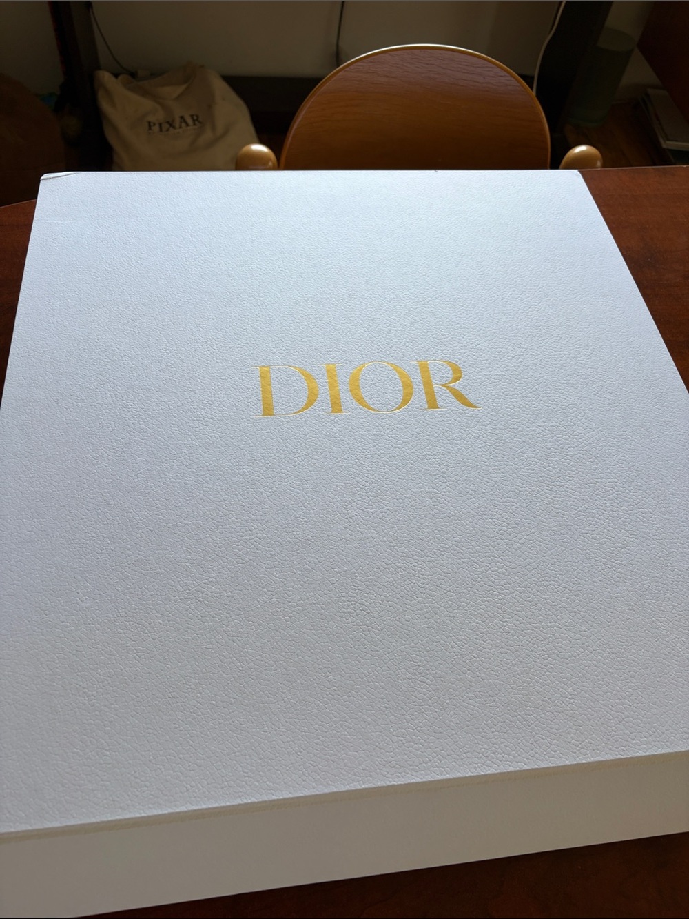 Dior White Presentation Box with Gold Accent
